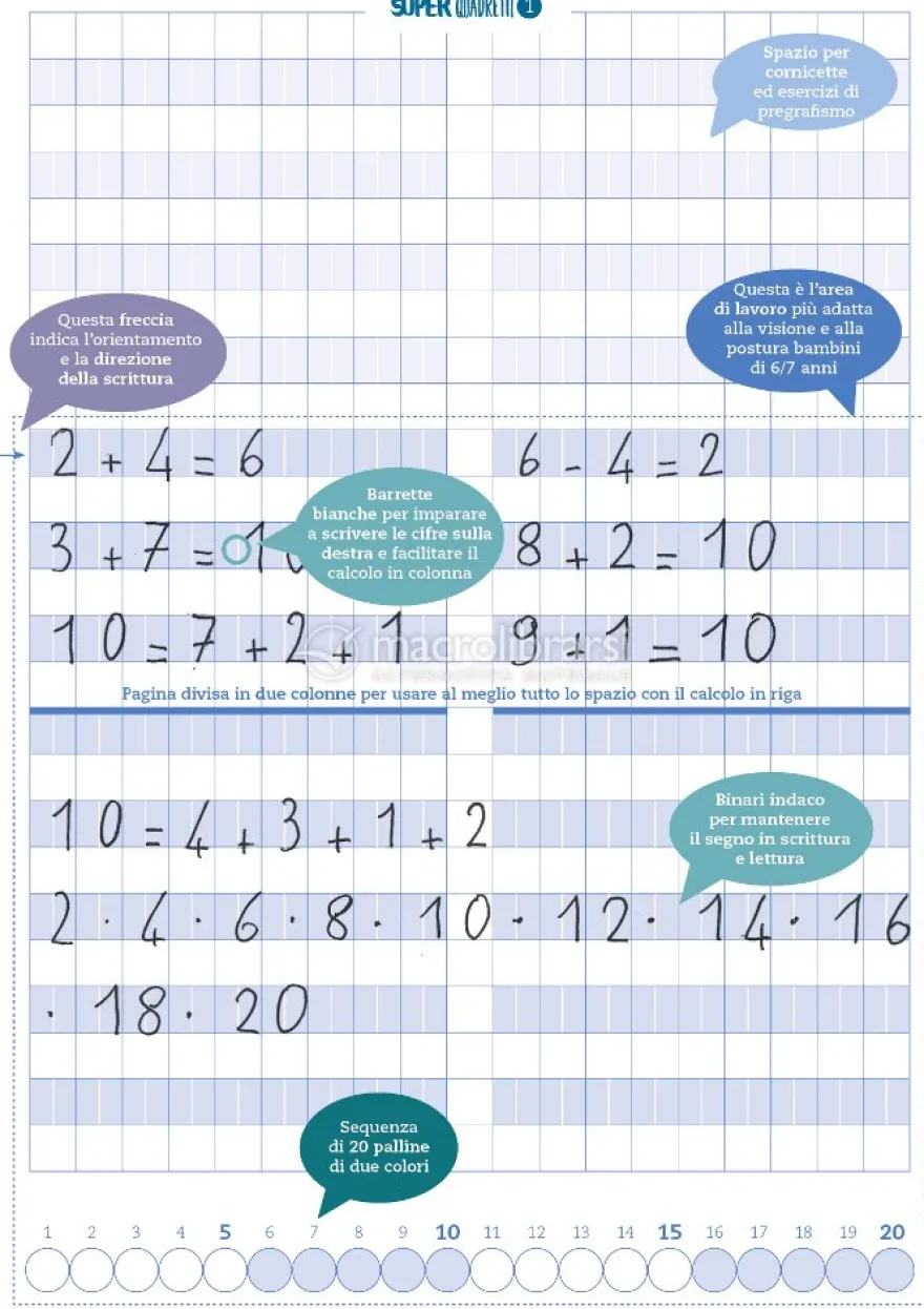 Quaderno Super Quadretti - Classe Prima