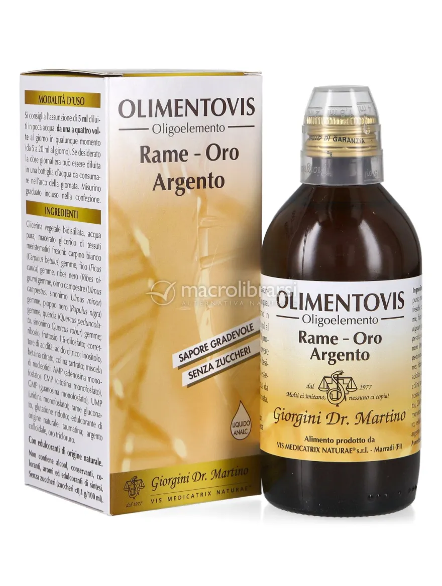 Rame Oro Argento Olimentovis - Liquido Analcolico