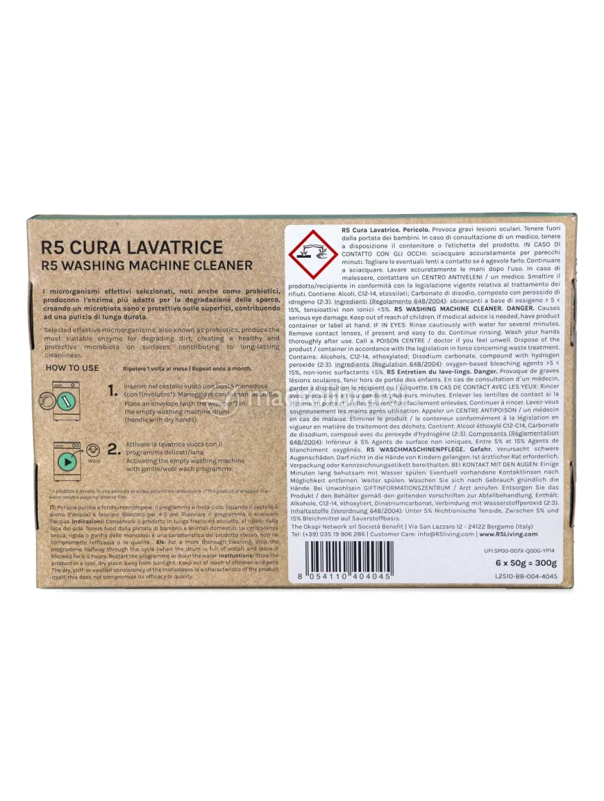 R5 Cura Lavatrice - 6 Dosi