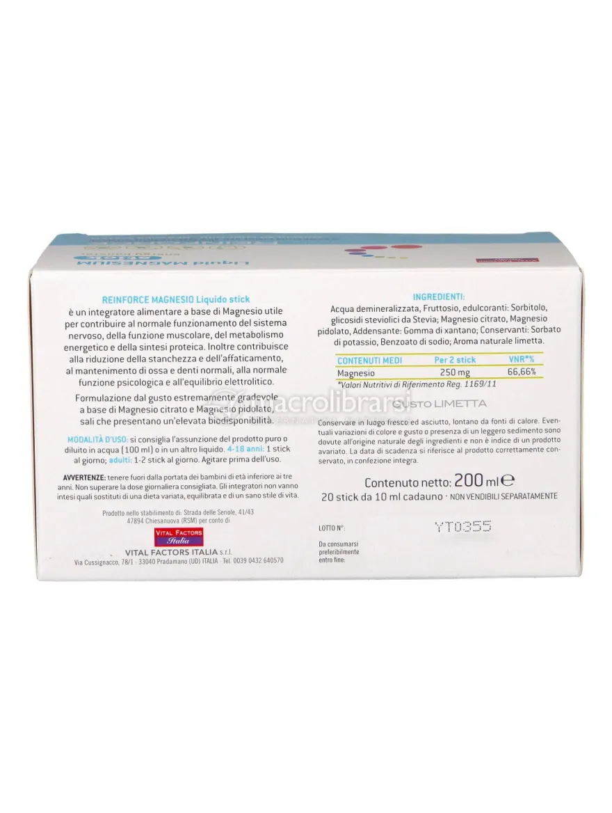 Reinforce - Magnesio Liquido - 20 Stick