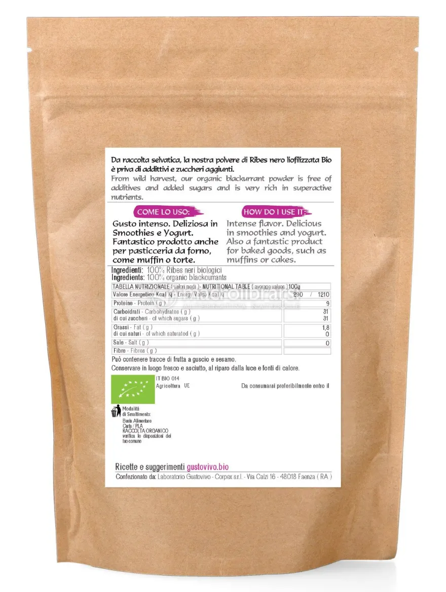Ribes Nero in Polvere Biologico