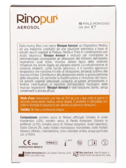 Rinopur Aerosol Monodose - Soluzione Ipertonica - 10 Fiale