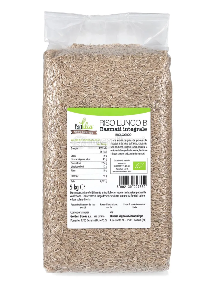 Riso Lungo Basmati Integrale - 5kg