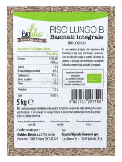 Riso Lungo Basmati Integrale - 5kg