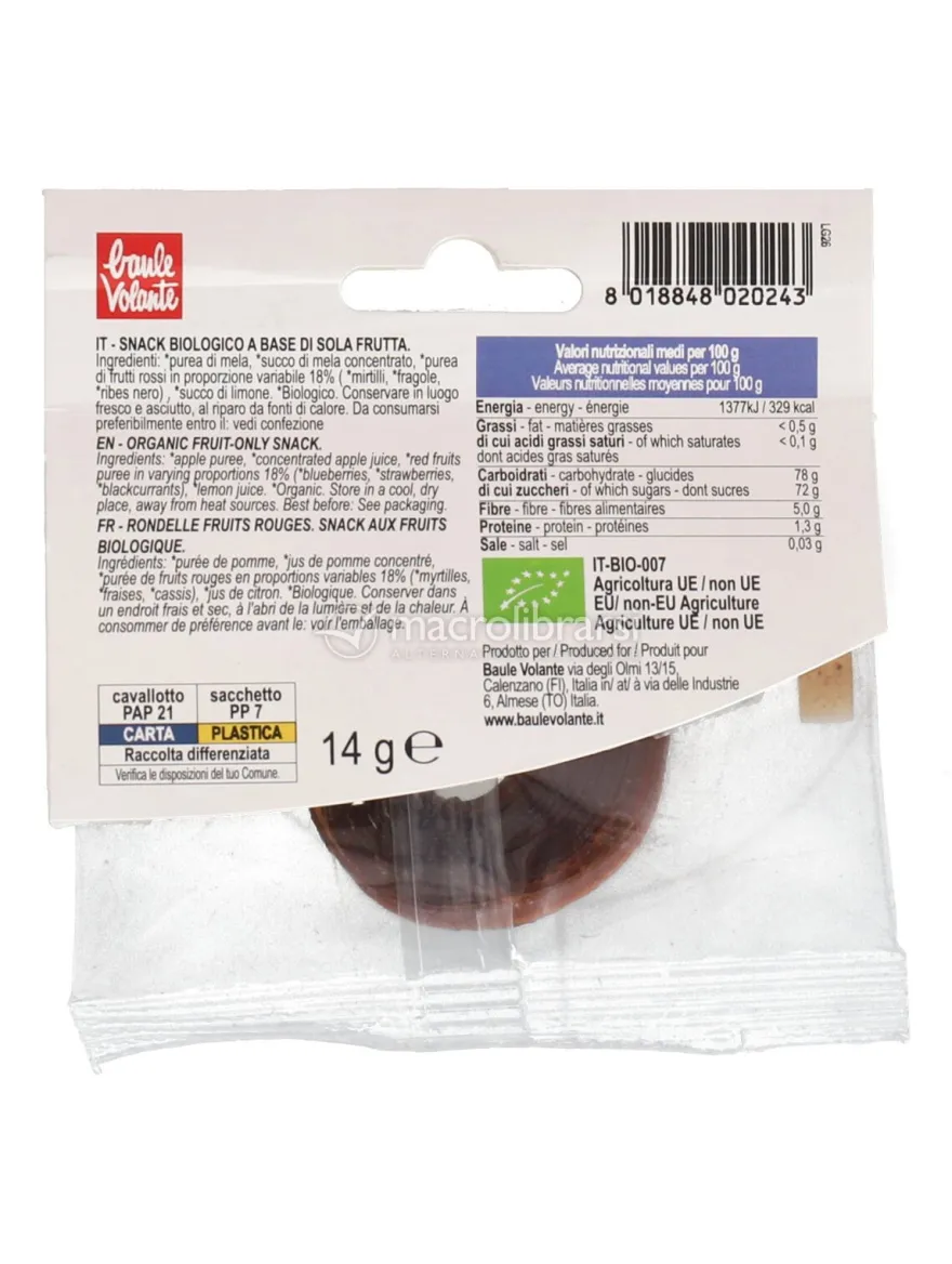 Rotella Frutti Rossi Biologica