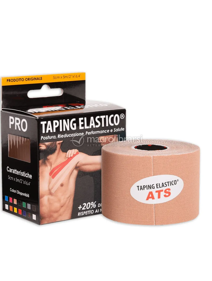 Rotolo Taping Elastico® - Tape Kinesiologico per Muscoli e Articolazioni 5 cm x 5 metri Rosa Chiaro