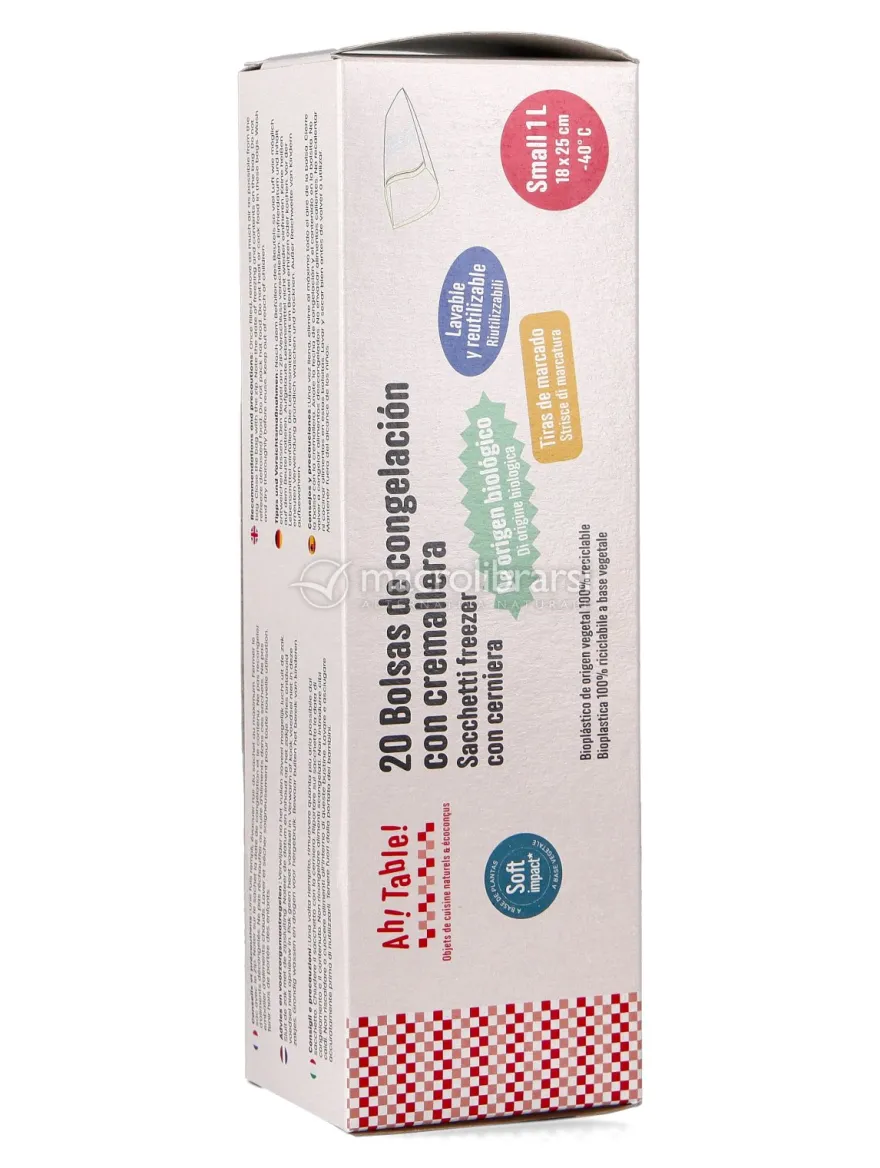 Sacchetti Borse Freezer Con Cerniera in Bioplastica - Small - 20 Pezzi