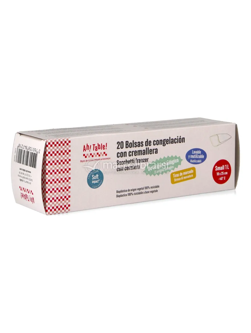 Sacchetti Borse Freezer Con Cerniera in Bioplastica - Small - 20 Pezzi