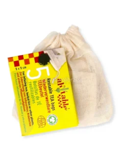 5 Sacchetti in Cotone Bio per il Thè