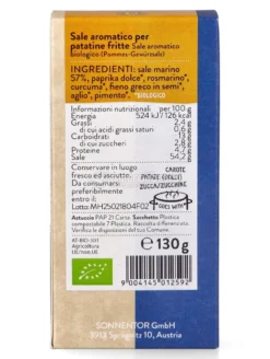 Sale Aromatico Biologico per Patate Fritte