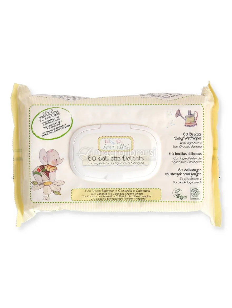 60 Salviette Delicate Umidificate Baby Anthyllis