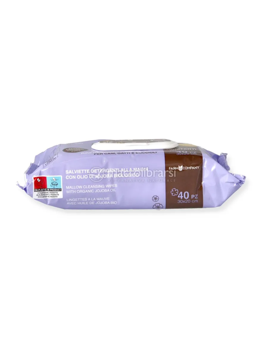 Salviette Detergenti alla Malva con Olio di Jojoba Biologico