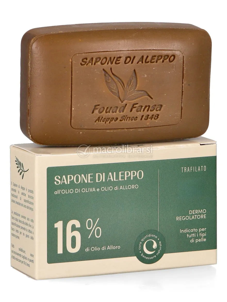 Sapone di Aleppo all'Olio di Alloro 16% - 100g