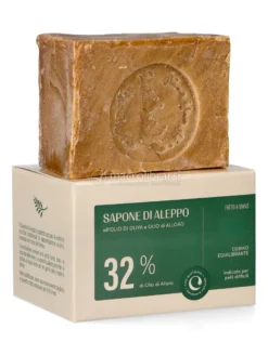 Sapone di Aleppo all'Olio di Oliva e Olio di Alloro al 32% - 180g