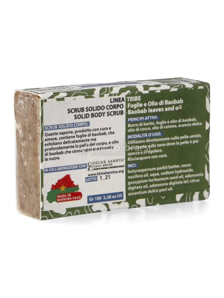 Scrub Corpo Solido - Foglie e Olio di Baobab