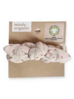 Scrunchy Bimba in Mussola di Cotone Organico - Pink Flowers