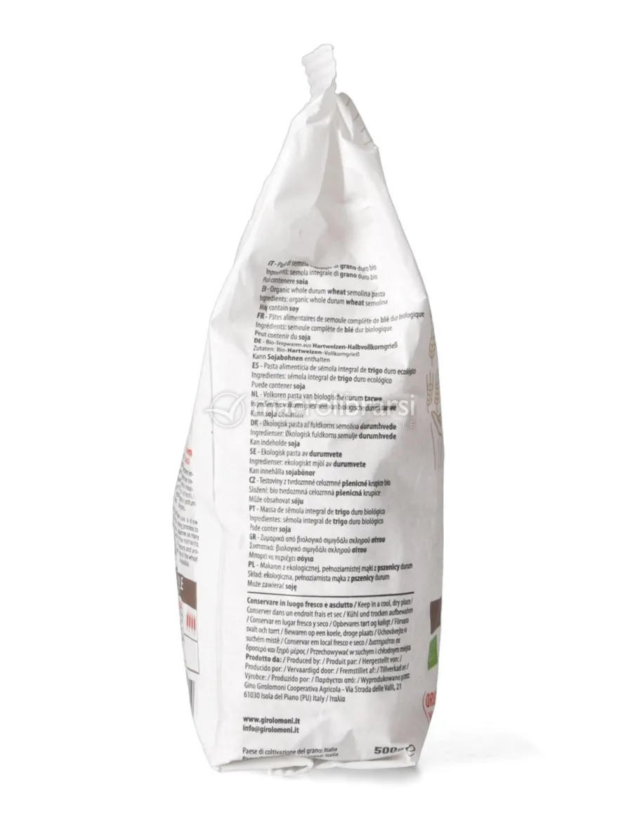 Sedanini Integrali di Grano Duro Bio