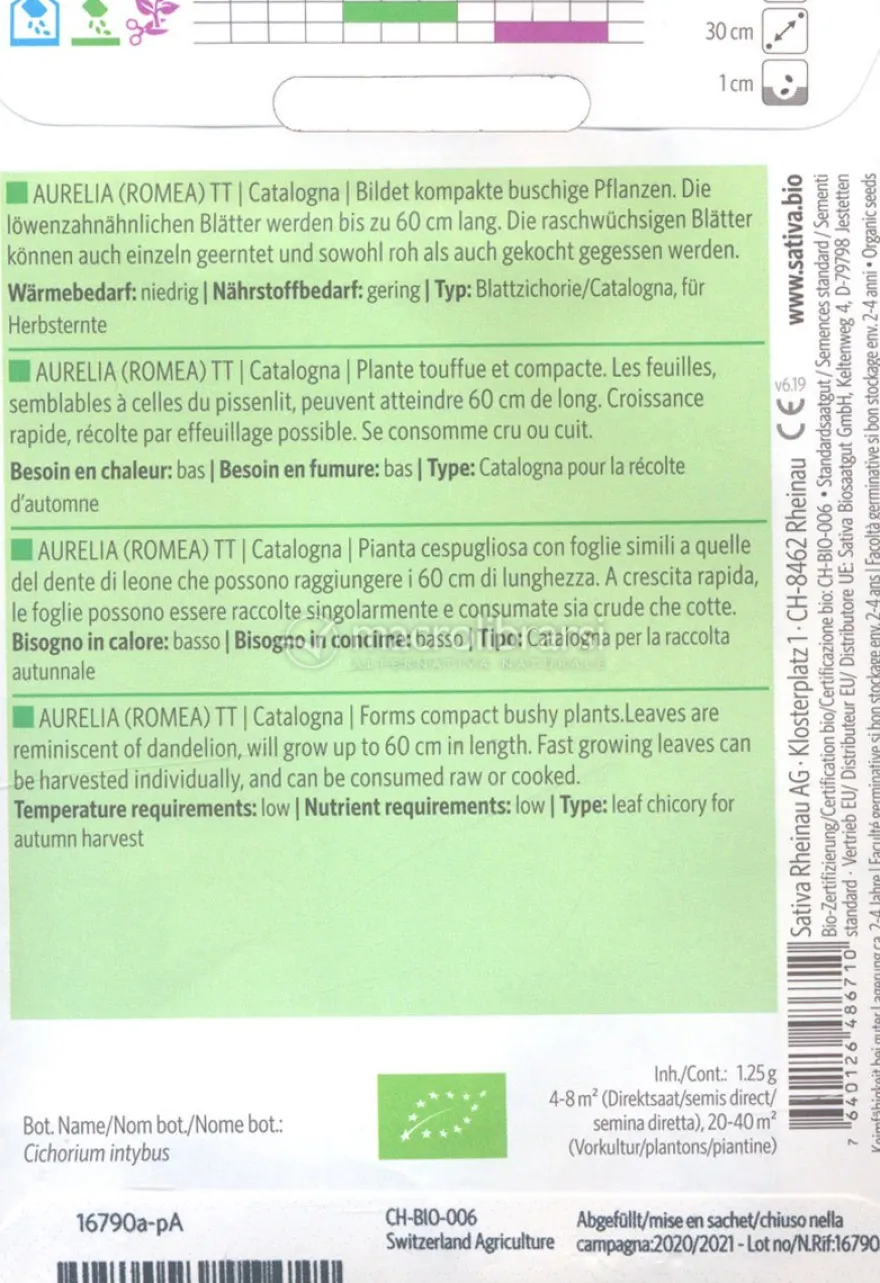 Semi di Catalogna Aurelia (Romea) TT