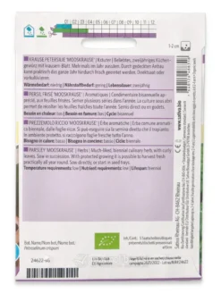 Semi di Erbe Aromatiche Bio - Prezzemolo Riccio Mooskrause - 5 Dischetti Preseminati