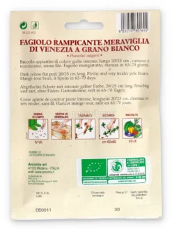 Semi di Fagiolo Rampicante Meraviglia di Venezia - 30 g