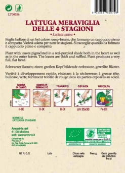 Semi di Lattuga Meraviglia 4 Stagioni Bio - 5 g
