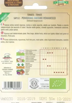 Semi di Pomodoro Pantano Romanesco