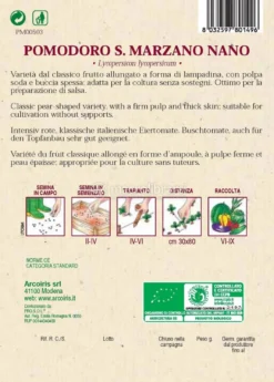 Semi di Pomodoro San Marzano Nano Bio - 0,3 g 100 semi