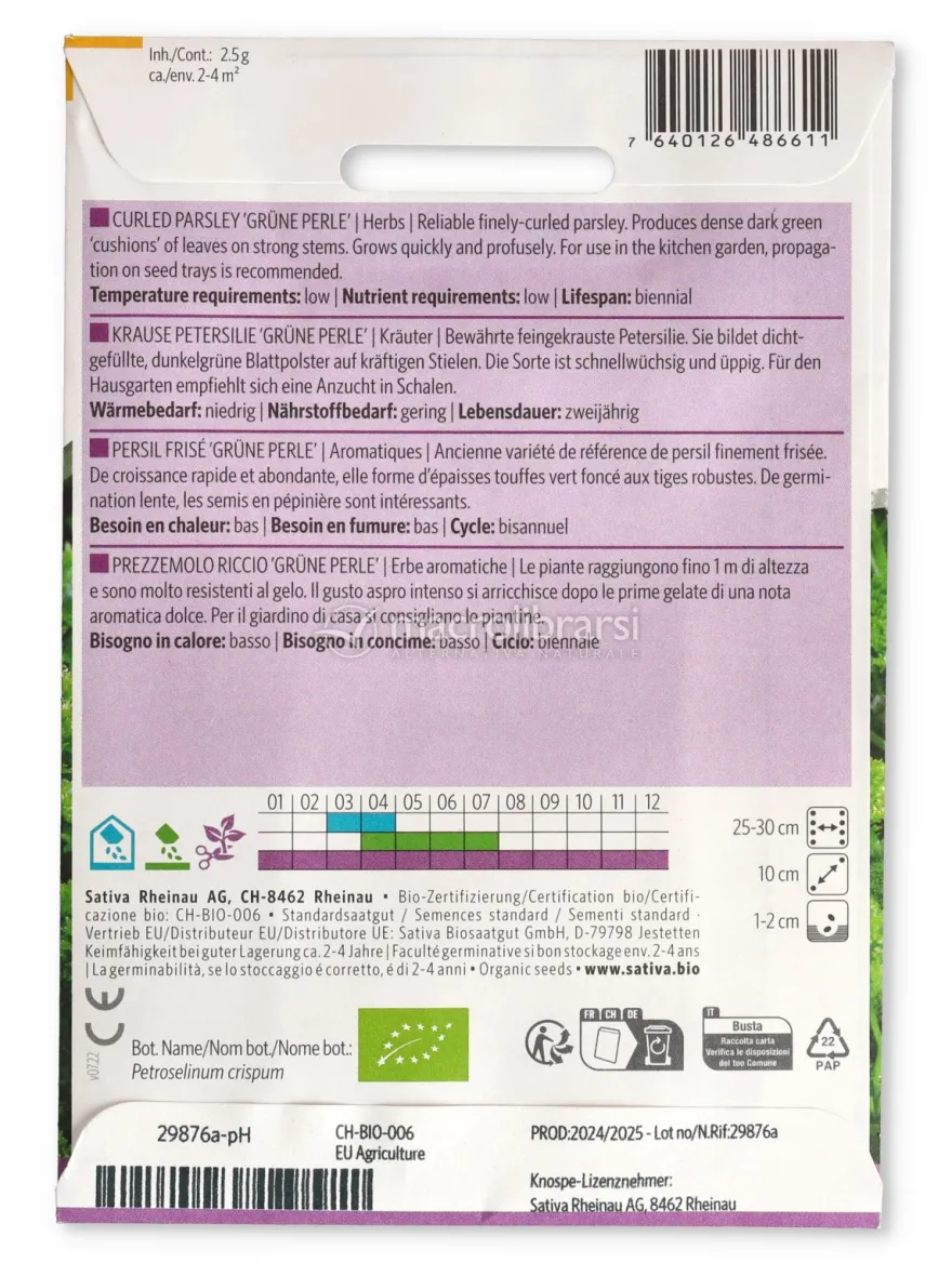 Semi di Prezzemolo Riccio - Grüne Perlé