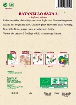 Semi di Ravanello Saxa 2 Bio - 5 g