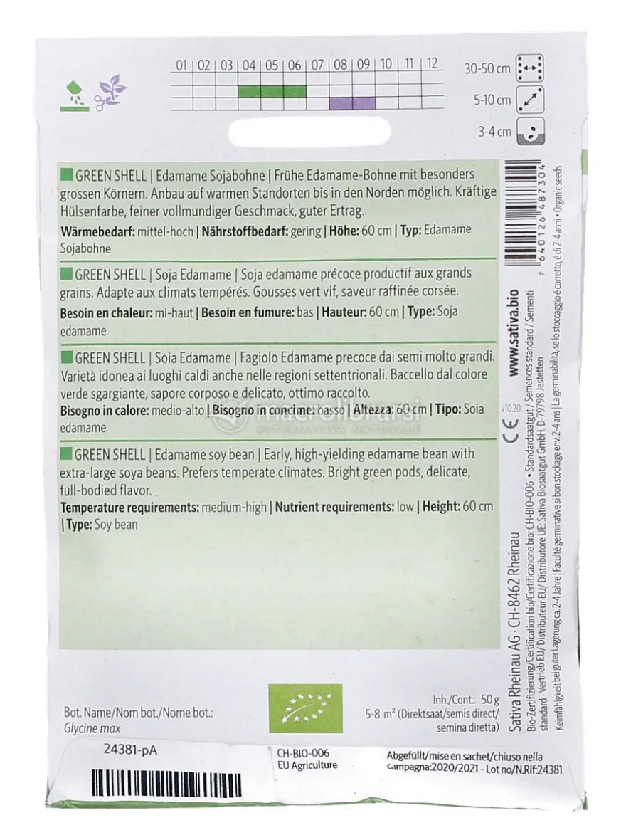 Semi di Soia Edamame Bio - Green Shell