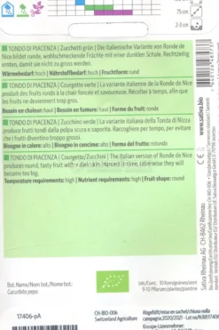 Semi di Zucchino Verde Tondo di Piacenza Bio