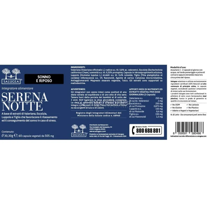 Serena Notte Salugea – Integratore per Dormire Bene