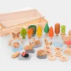 Set Creature e Alberi in Legno Sentiero nel Bosco