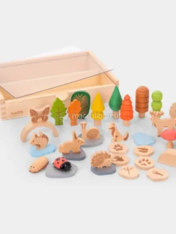 Set Creature e Alberi in Legno Sentiero nel Bosco