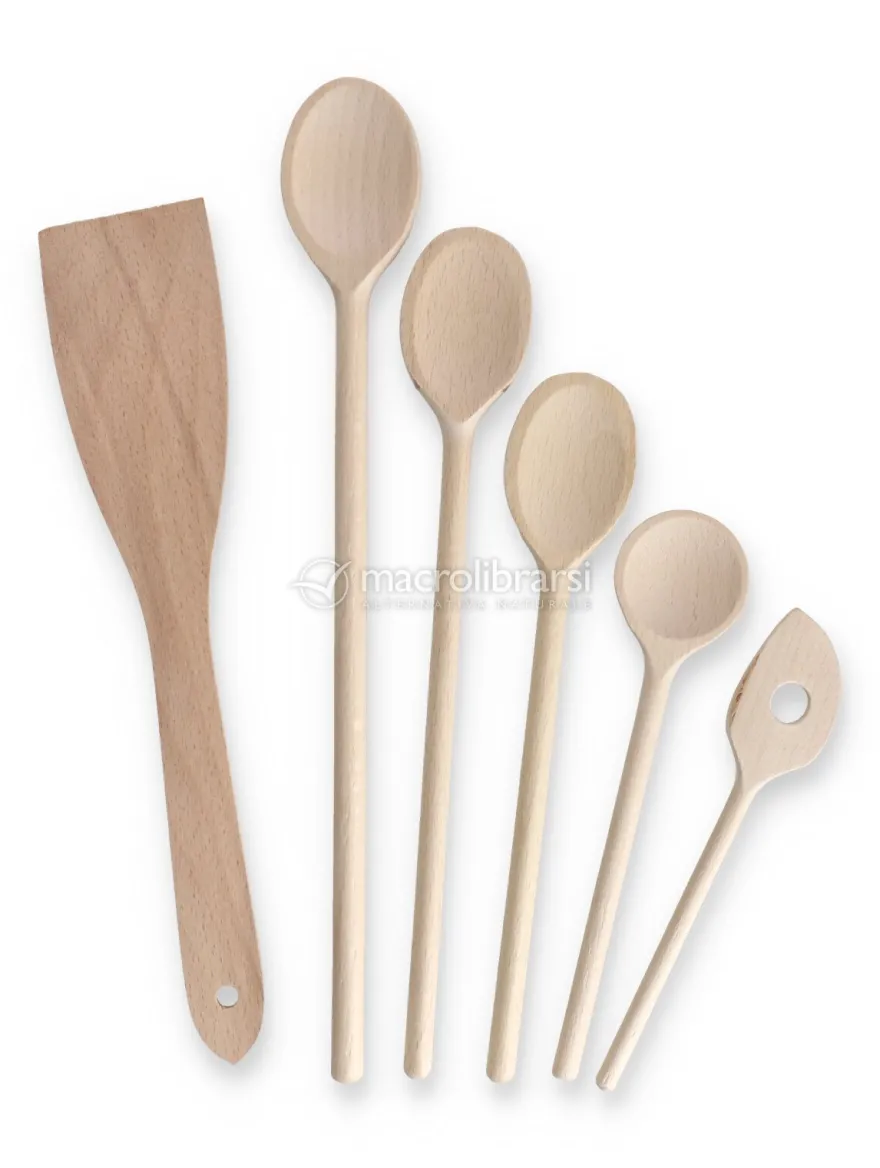Set Cucchiai in Legno di Faggio - 6 pezzi