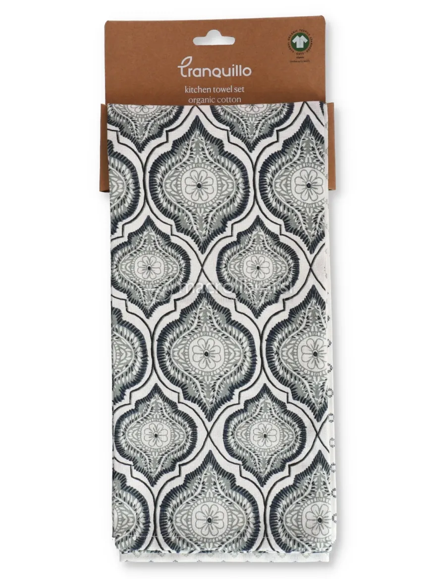 Set di 2 Strofinacci da Cucina in Cotone Bio - Oriental