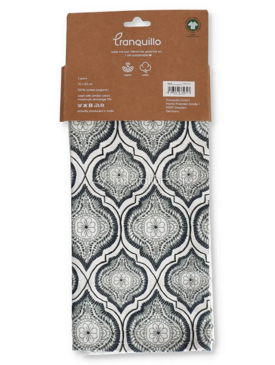 Set di 2 Strofinacci da Cucina in Cotone Bio - Oriental