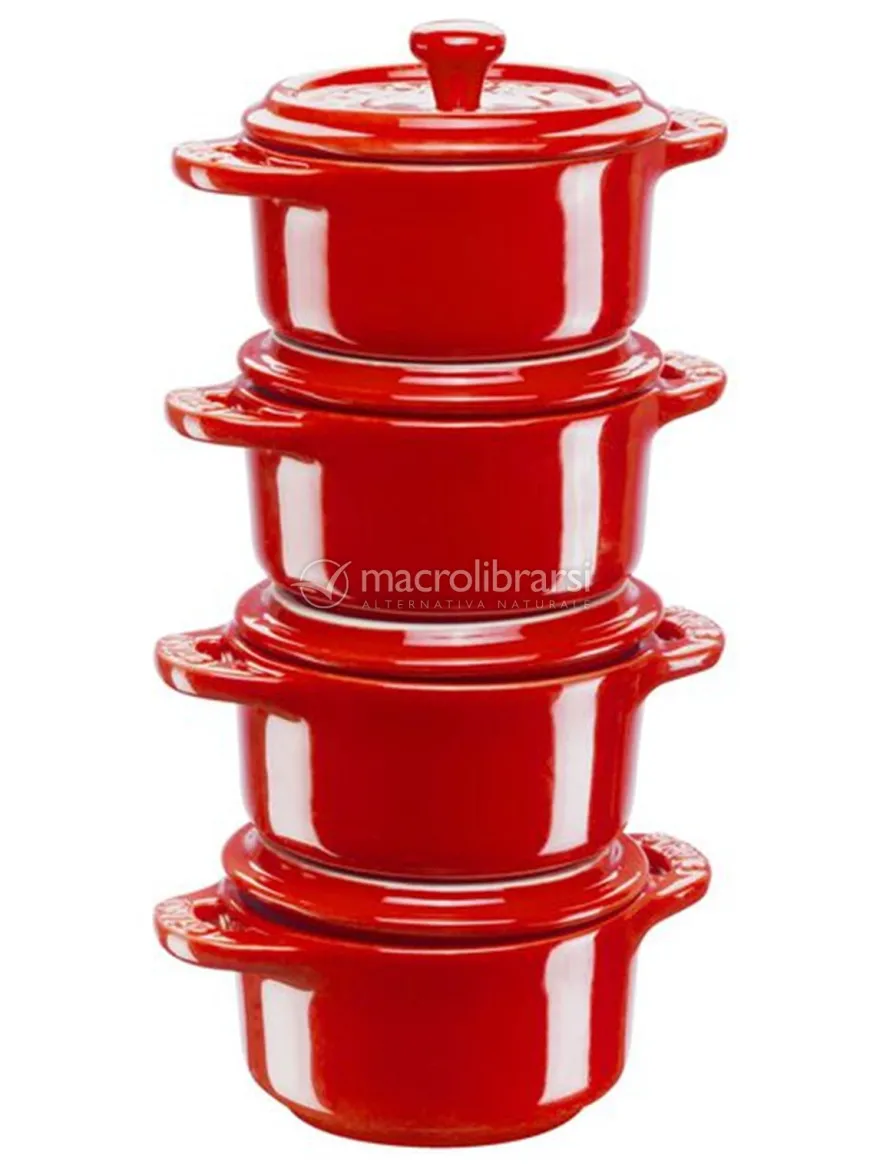 Set Mini Cocotte in Ceramica Ciliegia