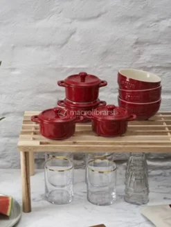 Set Mini Cocotte in Ceramica Ciliegia