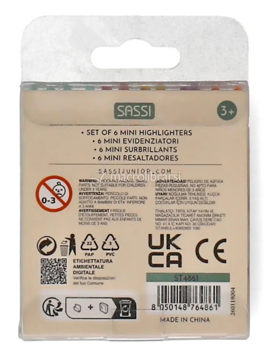 Set 6 Mini Evidenziatori