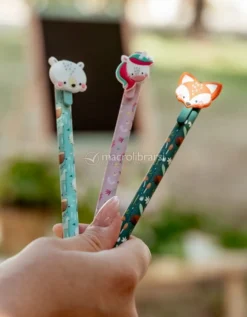 Set 3 Penne Cancellabili Sassi Super Lab - Volpe, Unicorno, Orso