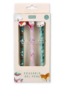 Set 3 Penne Cancellabili Sassi Super Lab - Volpe, Unicorno, Orso
