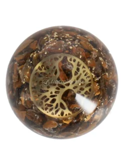Sfera Orgonite e Occhio di Tigre - Albero della Vita