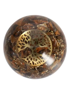 Sfera Orgonite e Occhio di Tigre - Albero della Vita