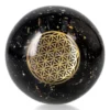 Sfera Orgonite e Tormalina - Fiore della Vita