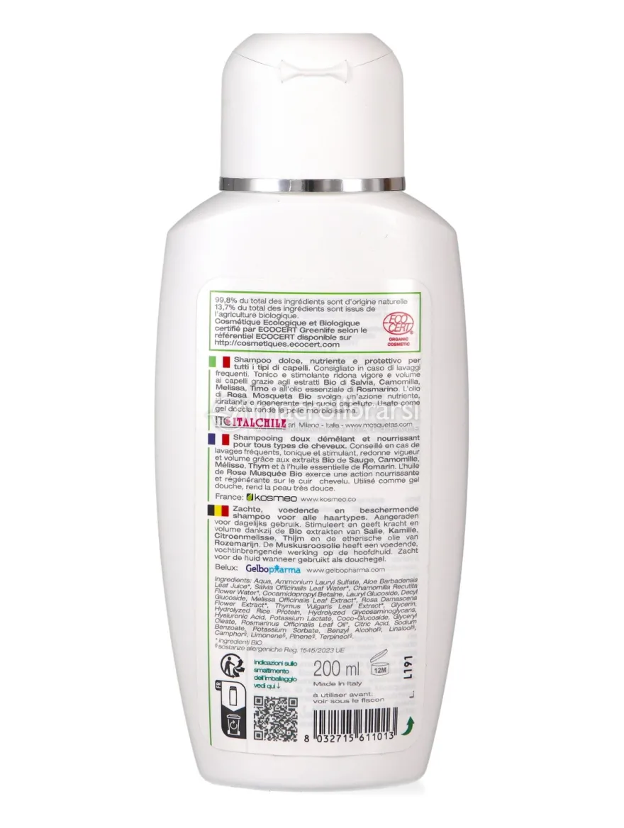 Shampoo Dolce alla Rosa Mosqueta