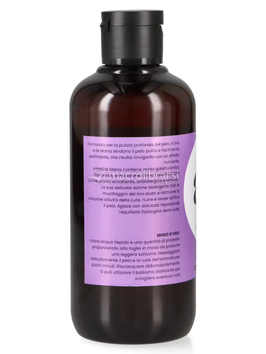 Shampoo Emolliente per Cani con Lino e Malva