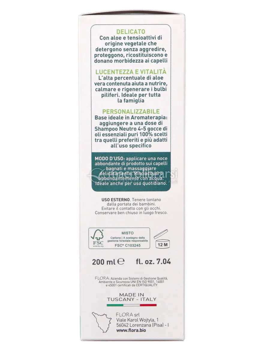 Shampoo Extra Dolce con Aloe Vera Bio 200 ml
