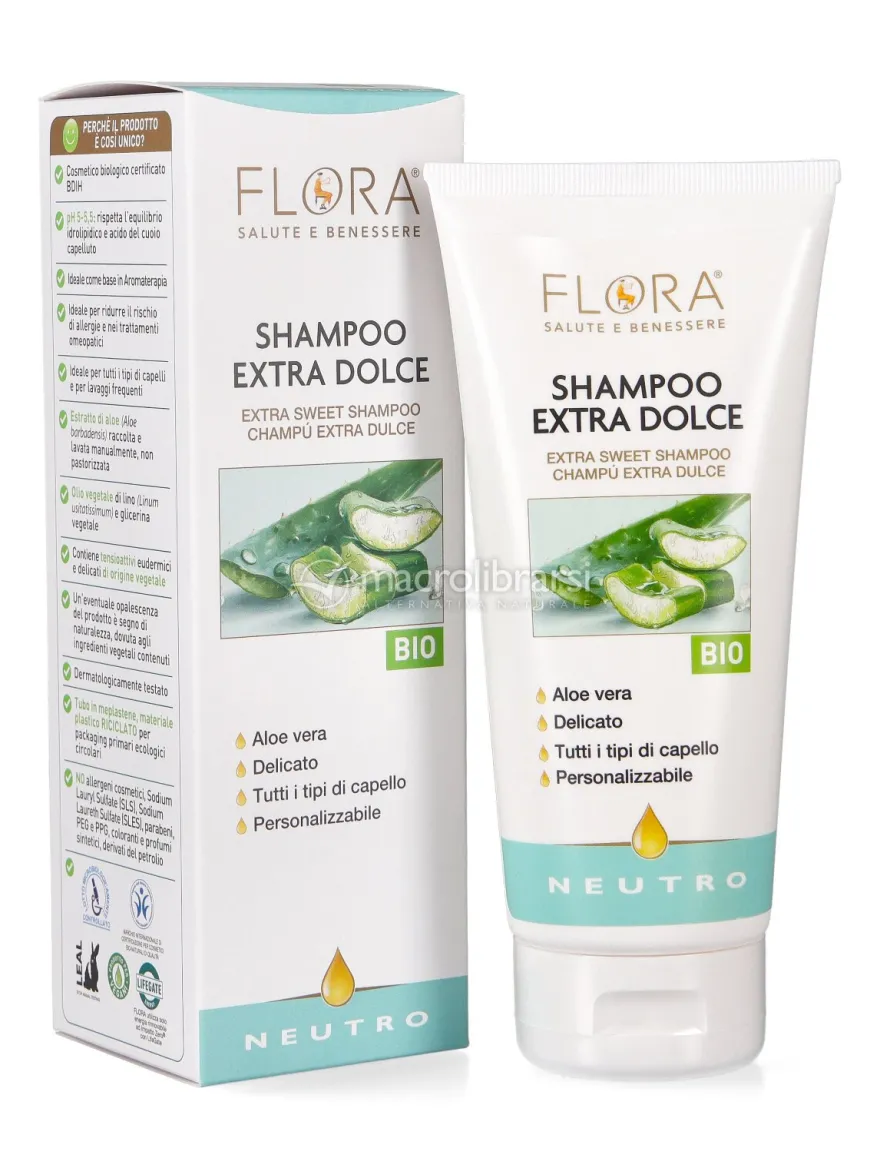 Shampoo Extra Dolce con Aloe Vera Bio 200 ml