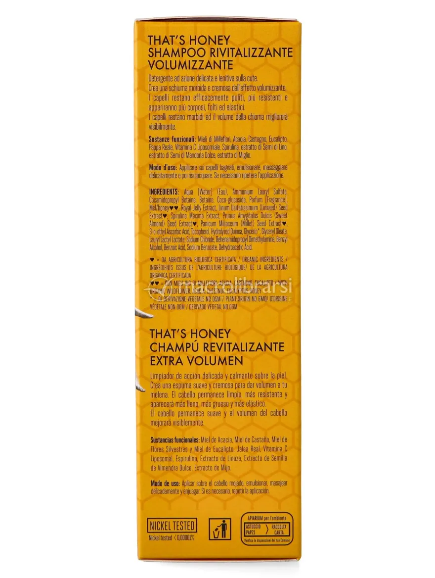 Shampoo Rivitalizzante Volumizzante - That's Honey